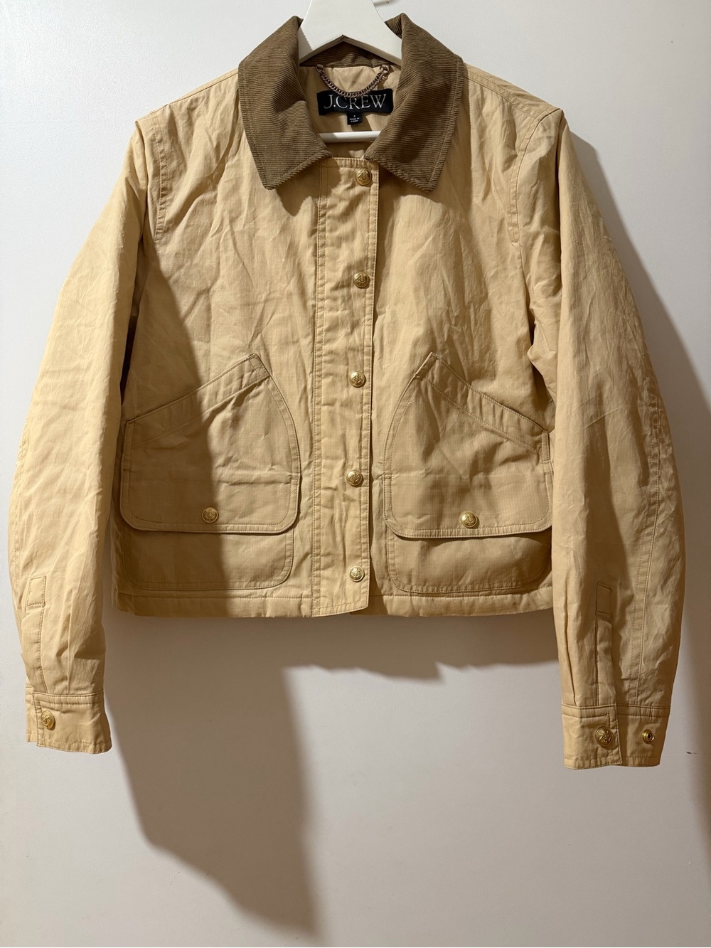 J.Crew Short Barn Jacket in English ripstop cotton Sz Small - Picture 2 of 14